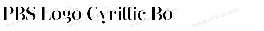 PBS Logo Cyrillic Bo字体转换